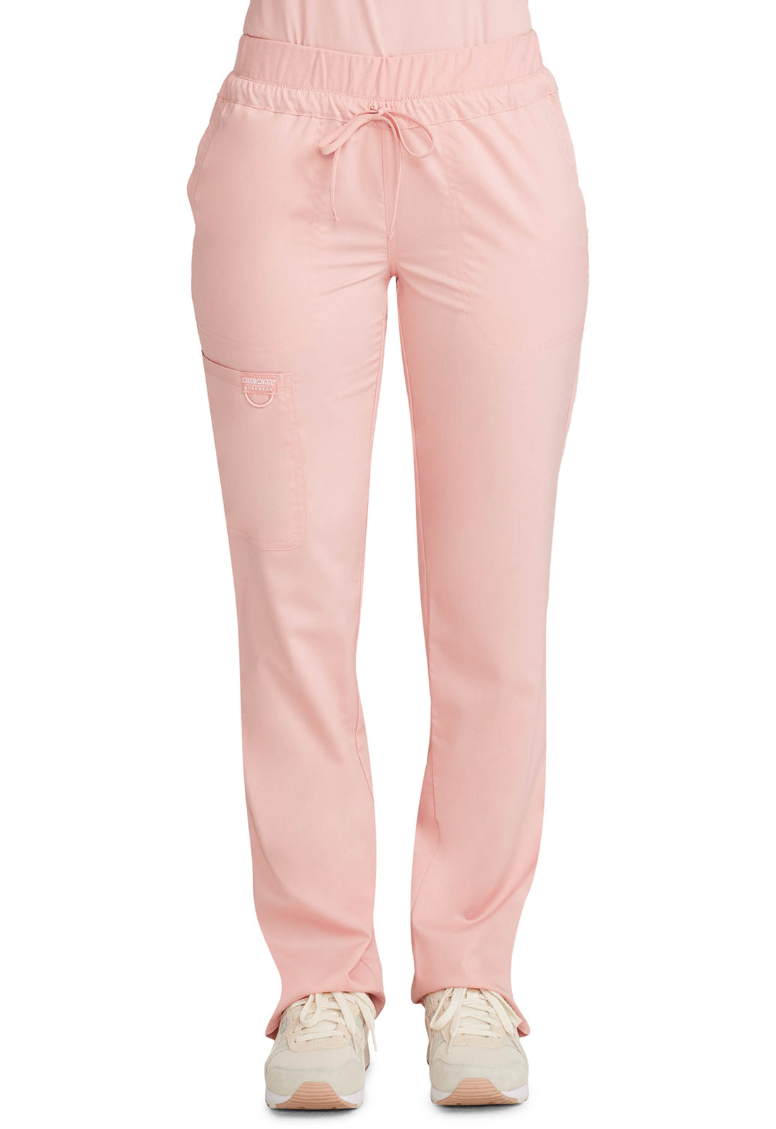Women's Mid Rise Tapered Leg Drawstring Pant - Pink Essence